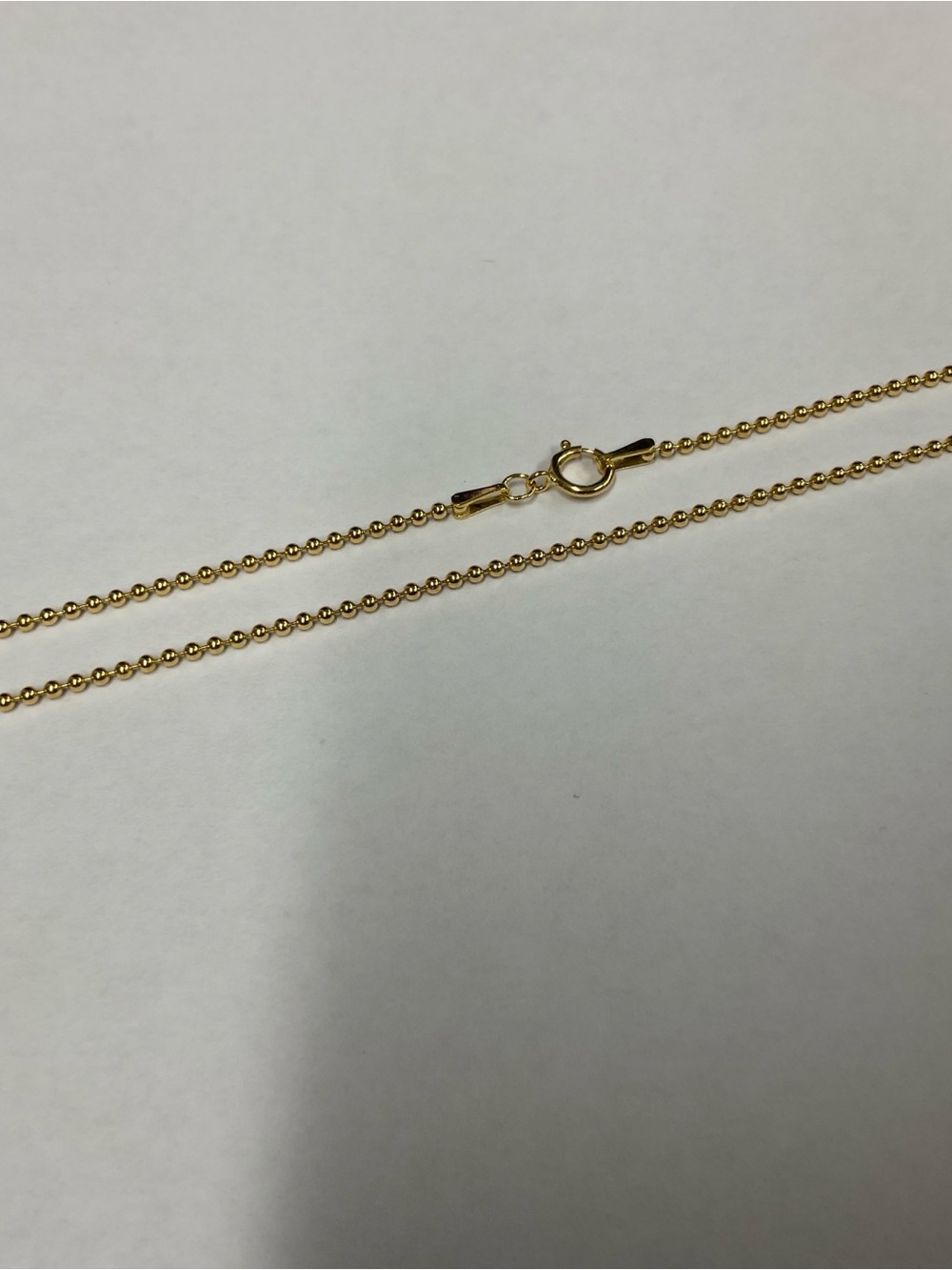 Gold Ball Bead Chain Necklace